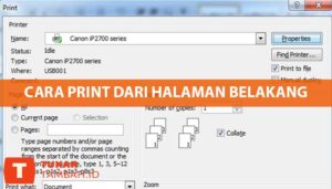 Cara Print dari Halaman Belakang